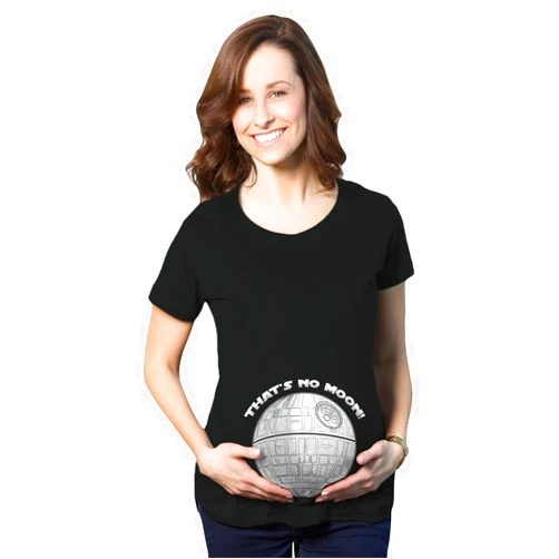 Crazy Dog T-Shirts Maternity Thats No Moon Cute T Shirt Funny Pregnancy Announcement Baby Bump Tee