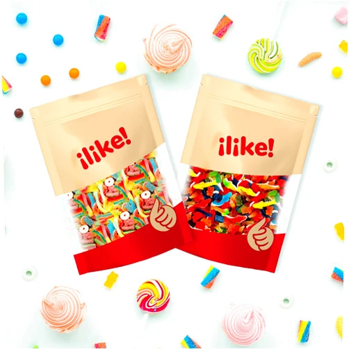 ILIKE! Sour Gummy Candy Mix - Belts, Peach Rings, Watermelon Wedges, Worms, Bears, 2-Pound Pack and Gummy Candy Mix - Assorted Flavors and Shapes, 2-Pound Bag