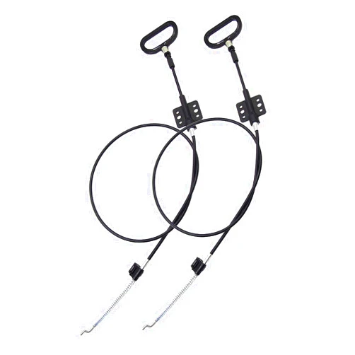 TKMOS 2 Pieces Recliner Release Cable Replacement D-Ring Pull Handle, Exposed Length 4.75