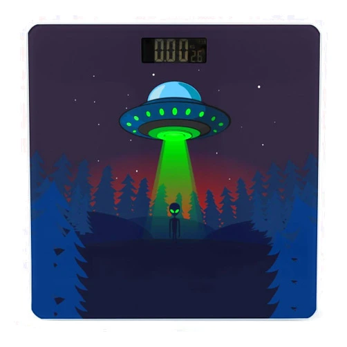Zenladen1478 Alien UFO at Night Digital Bathroom Scale for Body Weight Highly Accurate Body Weight Scale with Lighted LED Display, style, TIZHONGCHEN147