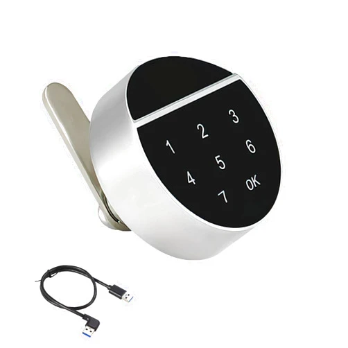 Lelukee Digital Cabinet Lock Electronic Coded Lock Mechanical Keyless Drawer Lock Touch Screen Password Lock for Cabinet Mailbox File Sauna Drawer School Lockers DIY Wooden Furniture Privacy Lock (1)