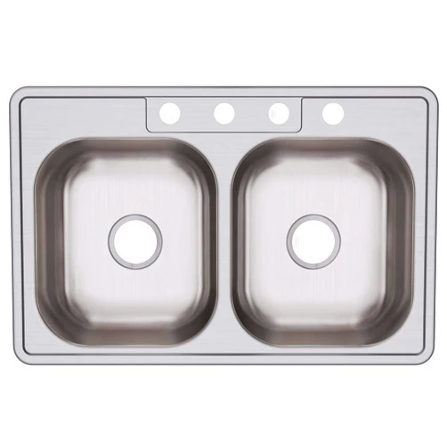 Elkay Dayton D233214 Equal Double Bowl Top Mount Stainless Steel Sink