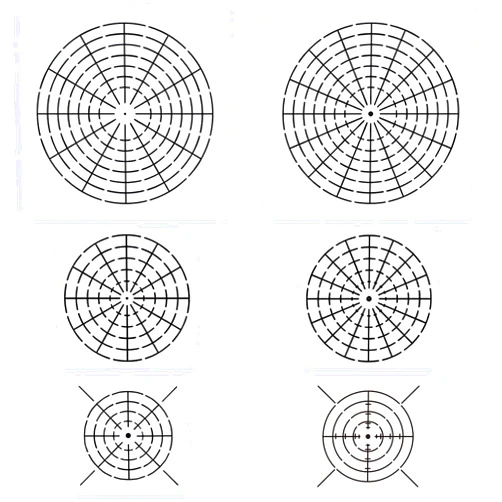 YKW 6 Pieces Mandala Dot Tool Template Set, 4/8/12/16 Segment Creative Mandala Reusable for DIY Art Projects on Wood Furniture Decoration, White