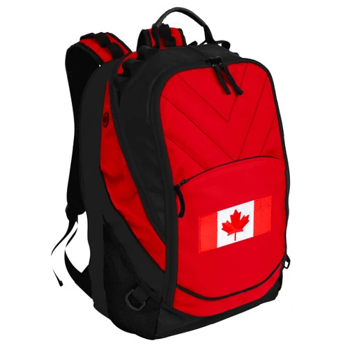 Broad Bay Canada Backpack Red Canada Flag Laptop Computer Bags