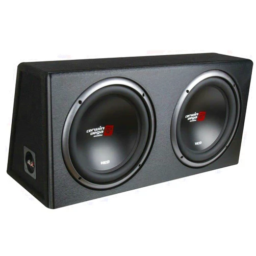 Cerwin Vega Mobile CV CERWIN-VEGA! XED Dual 12 Inch Subwoofers Car Audio System - High Power 450W RMS Peak, 2 Ohm, Robust MDF Vented Enclosure, Superior Bass Performance for Car Audio Enthusiasts XE12DV