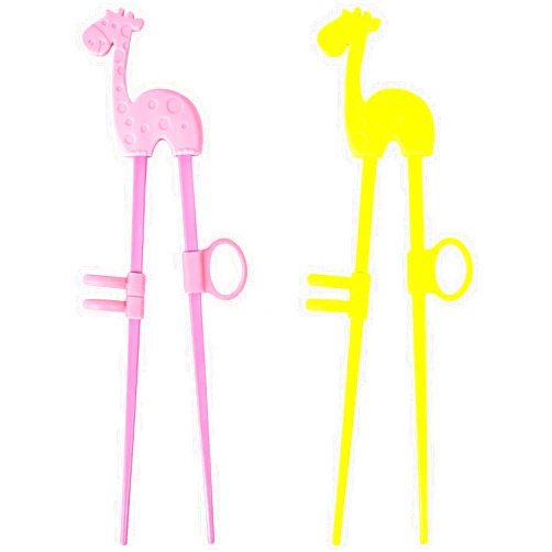 Kidsfantasy 2PCS Training Chopsticks , Learning Chopsticks Practice Chopsticks with Animals for Toddlers Beginners