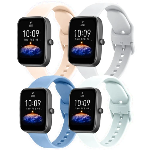 Meliya Bands Compatible with Amazfit GTS/GTS 2/GTS 3/GTS 2e/GTS 2 mini/GTS 4 mini/GTS 4/GTR mini, 20mm Silicone Watch Band Replacement Straps for Amazfit Bip U Pro/Bip/Bip Lite/Bip S/Bip S lite/Bip U/Bip 3/Bip 3 Pro
