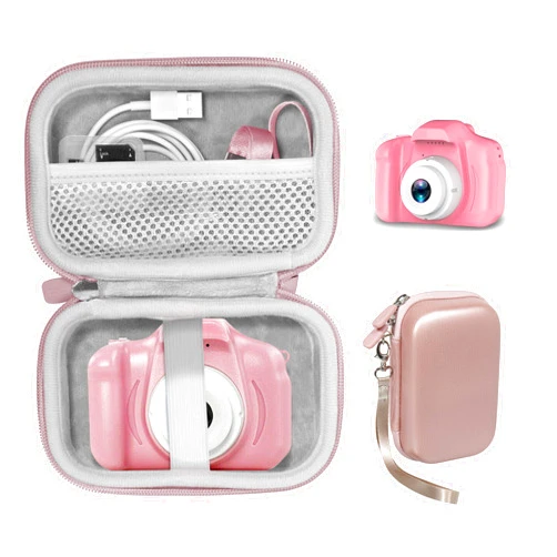 CaseSack Kids Camera Case for WOWGO, Cocopa, hyleton, AIMSON, Sekton, Desuccus, NINE CUBE, ishantech, SUZIYO, Hamdol, TODOZEN, Magicfun, Balhvit, Sinceroduct, GKTZ, Rindol, Hachi’s, AOGELI (Rose gold)