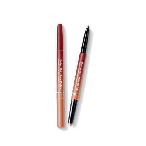 Absolute New York ALD01 Perfect Pair Lip Duo, Fuller and Poutier Lips, Deeper Shade For Lip Contouring, Satin Lipstick and Lip Liner