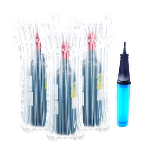 Conilly Wine Bottle Travel Protector Bags, Conilly 10 Packs Inflatable Air Column Packaging Bubble Bag with Free Inflator Pump, Reusable Wine Bottle Protector,Safe Choice for Wine Transportation