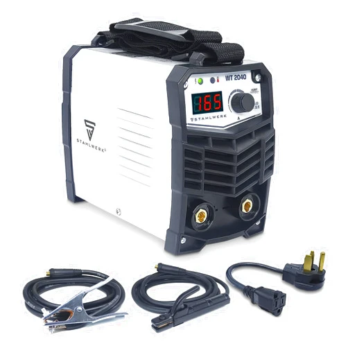 STAHLWERK ARC Welder 165A Inverter MMA Welder Machine 110/220V IGBT Digital Display Hot Start Portable Stick Welding Machine with Electrode Holder, Earth Clamp and Cable Adapter