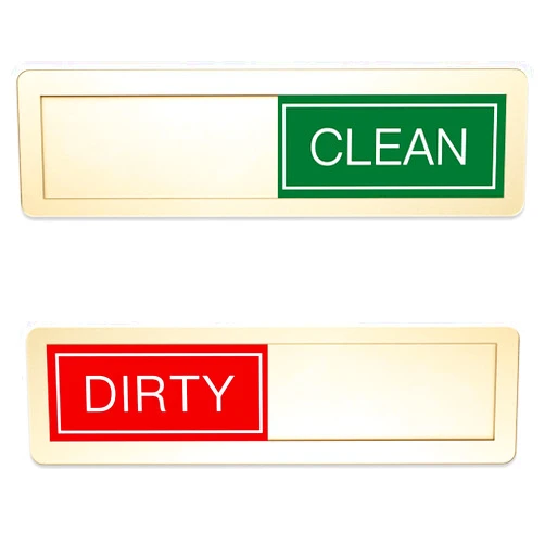 GBYMIUY Dishwasher Magnet Clean Dirty Sign, Golden Universal Dish Washer Indicator Refrigerator Magnet, Super Strong Magnet with Back Glue for Kitchen Organization