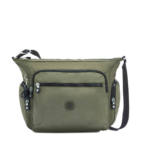 Kipling Womens Gabbie Bag, Lightweight Everyday Purse, Casual Shoulder Crossbody Bag, Green Moss, Medium US