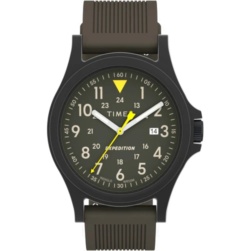 Timex Men's Expedition Acadia 40mm Watch - Gunmetal Strap Green Dial Black Case