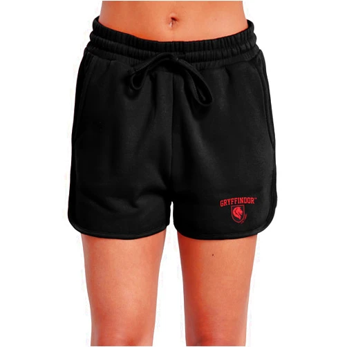 Popfunk Harry Potter Gryffindor Arch Women's Casual Drawstring Cotton Sweat Shorts with Pockets