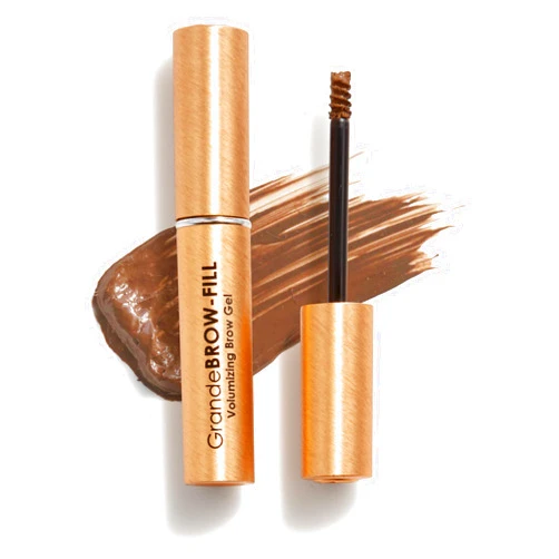 Grande Cosmetics GrandeBROW-FILL Volumizing Brow Gel, Tinted or Clear Eyebrow Mascara, Soft Flexible Hold, Water Resistant