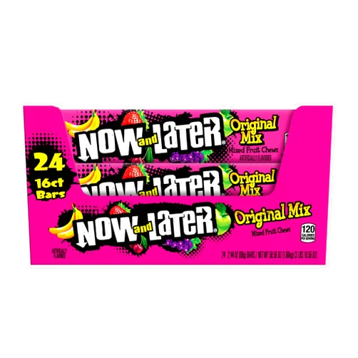 Ferrara Candy Company Now & Later 24 Piece Original Taffy Chews Candy, Mixed Fruit, 2.44 Ounce