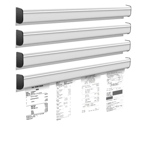 Homepatche 4PCS 12 Inch Kitchen Order Holder,Aluminum Wall-mounted Receipt Holder with Double-sided Tape, Job Ticket Holder for Commercial Kitchen Cafes Pubs Bars,Orders Display Rail for Kitchen Restaurant