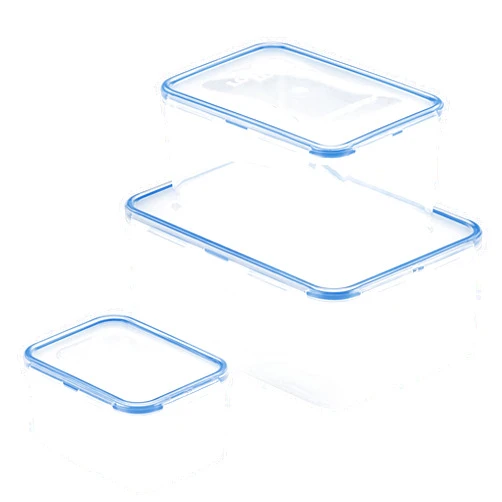LocknLock Easy Essentials Food Storage lids/Airtight containers, BPA Free, 6-Piece, Clear