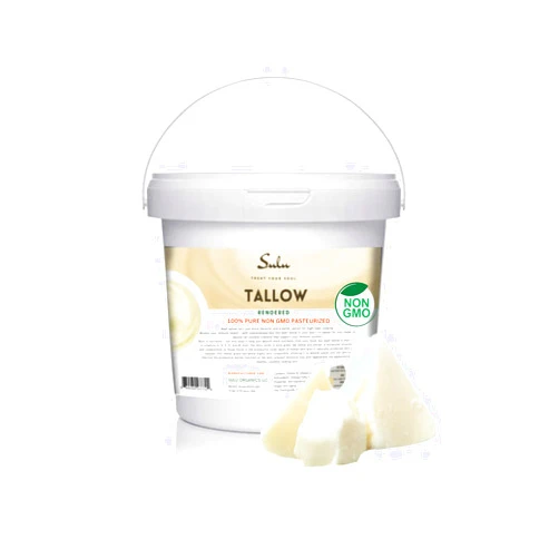 SULU ORGANICS 100% Pure Rendered NON GMO Beef Tallow-Food Grade- 7LBS