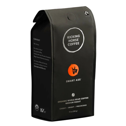 Kicking Horse Coffee, Smart Ass, Medium Roast, Whole Bean, 10 oz