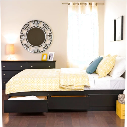Prepac Mate's Full 6-Drawer Minimalist Platform Storage Bed, Contemporary Full Bed with Drawers 57