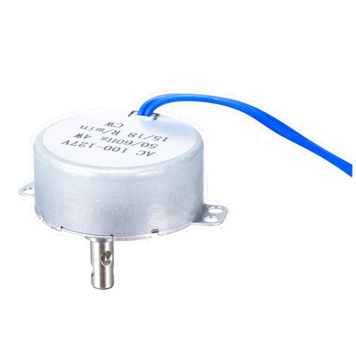 MECCANIXITY TYC-50 Small Synchronous Motor 100-127V AC 15-18RPM Shaft Rotation CW 4W Gear Motor, 1.5kgf.cm Reduction Ratio for Electric Fireplace