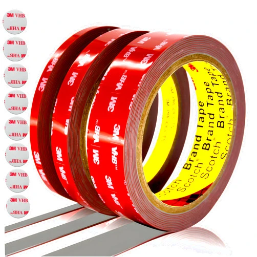CCHUIXI 3M Double Sided Tape Heavy Duty, VHB Tape. (1/4in,1/2in,1in) x 10 ft, Made of 3M VHB Tape. for Wall Photo Frame, Car Decoration, LED Strip Light. Waterproof Mounting Tape…