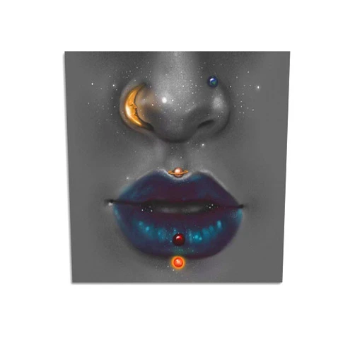 KJMN Surreal Poster Celestial Piercing Art Room Aesthetic Decor Canvas Poster for Room Aesthetic Posters & Prints on Canvas Wall Art Poster for Room 16x16inch(40x40cm)