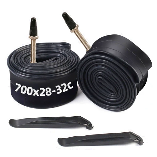 LotFancy 700 x 28C/30C/32C Bike Tubes, 2Pcs 700x28C/700x30C/700x32C (28-622/30-622/32-622) 28 x 1 5/8 x 1 1/4 Tube with 2 Tire Levers