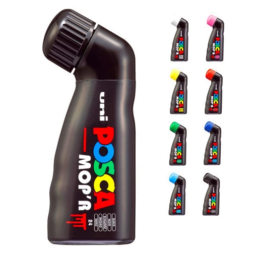 Posca Uni POSCA Paint PCM-22 MOP'R Marker Black with XXL (3-19mm) Round Tip, Versatile for Multiple Surfaces, ACMI-Certified Non-Toxic Formula Ensuring Safety and Quality