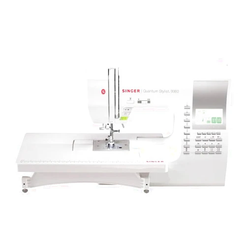 SINGER Quantum Stylist 9960 Computerized Sewing & Quilting Machine with Extension Table & Accessory Kit | 600 built-in stitches & Lettering, Full Metal Frame, LED Light & High-End Touch buttons