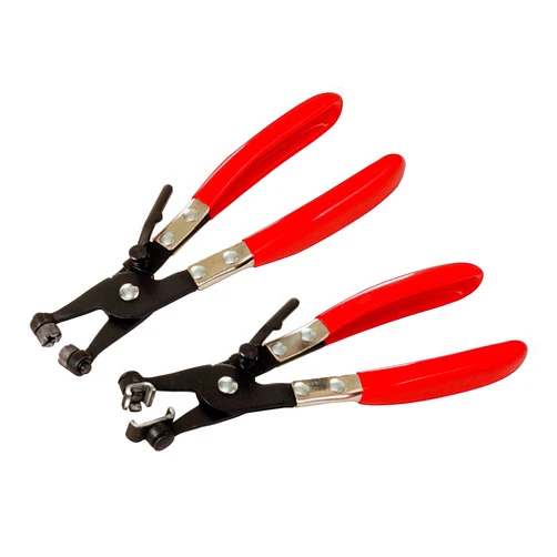 HFS(R) Hose Clamp Plier Set - 2Pcs - Cross Slotted & Flat Band Hose for Removal and Installation of Ring-Type or Flat-band Hose Clamps