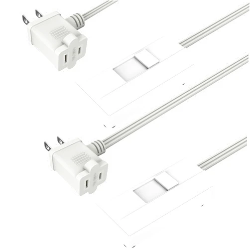 TOPGREENER Table-Top Plug in Dimmer for Table or Floor Lamps, Slide Control, Works with 360 Watt Incandescent and 150 Watt Dimmable CFL/LED, Off at Lowest dim, 6ft Cord, TGTTDL300-W, White, 2 Pack
