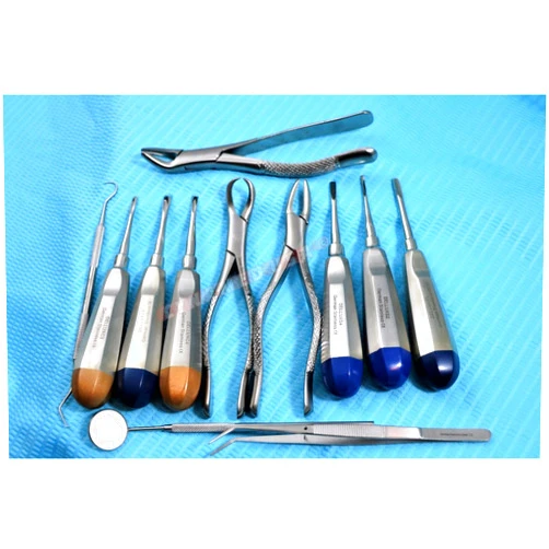 SYNAMED USA GERMAN 12 PCS DENTAL ELEVATORS and DENTAL EXTRACTING FORCEPS DENTAL