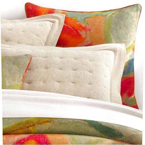 Pine Cone Hill Joy Linen Sham, King, Multi Graphic Pattern