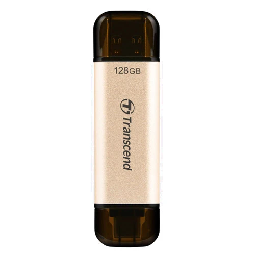 Transcend 128GB JetFlash 930C USB 3.2 Gen 1 Flash Drive TS128GJF930C, Golden hue