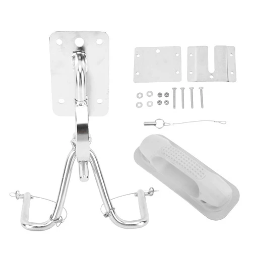 Asixxsix Quick Release Snap Davits Set, Marine Hardware, 304 Stainless Steel, Strong Practicability, Lifting Capacity 110KG, Quick Davits System, for Inflatable Boats Yachts (With White