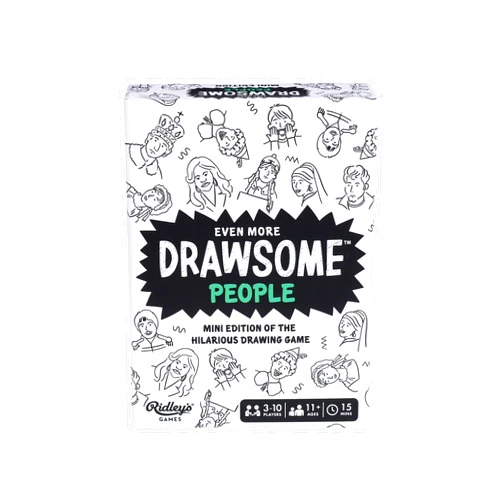 Ridley's Games: Mini Drawsome- The Quick Drawing Party Game - Small Packaging for On-The-Go Play - No Artistic Skill Needed - Family Game Night Favorite for Ages 11+, 3-10 Players, 15 Minute Playtime