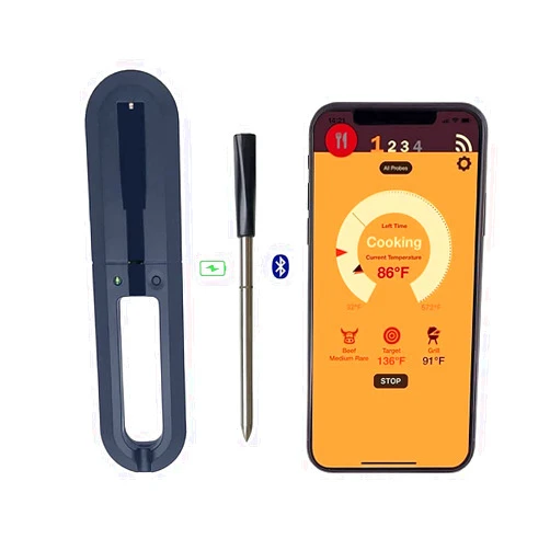 Generic Original Perfect Meat Wireless Thermometer - Dual Zone with Digital Connectivity to Your Phone. Measures Air and Meat Temperature in one Device.