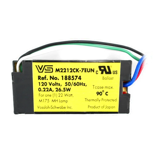 Vossloh-Schwabe, Inc. Vossloh-Schwabe M2212CK-7EUN Electronic MH Ballast, 22W M175 Metal Halide, 120V