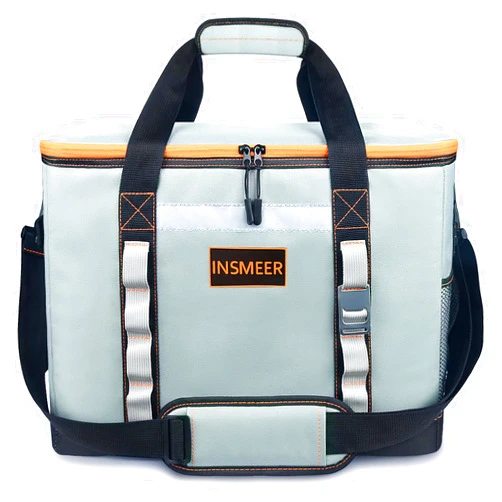INSMEER Cooler Bag, Large Soft Sided Cooler Bags 65 Can Insulated Lunch Bag Leakproof Collapsible with Bottle Opener & Shoulder Strap, Lunch Box Cooler 48L for Camping Beach Picnic Travel