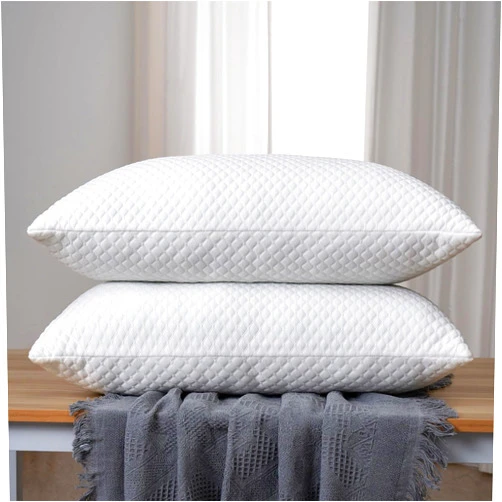 KUYOYGA Shredded Memory Foam Pillows Standard Size Set of 2 - Cooling Bed Pillows for Sleeping 2 Pack - Medium Frim Gel Pillows for Side & Back Sleeper with Washable Removable Cover