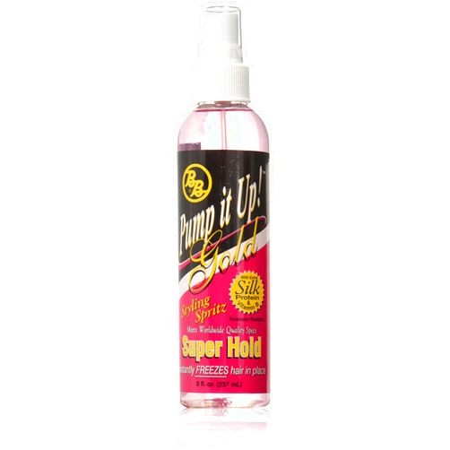 BB Bronner Brothers Pump It Up Spritz Gold, 8 Ounce