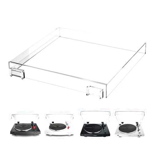 YJNBEST Turntable Dust Cover Replacement Dust Cover Compatible with Audio AT-LP3BK/AT-LP3XBT-BK-T-e-c-h-n-i-c-a Stereo Turntable Dust Cover Protector, Clear