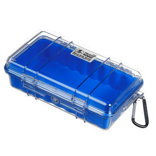 Pelican 1060 Micro Case - for iPhone, Cell Phone, GoPro, Camera, and More (Blue/Clear)