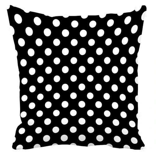 Leaveland Black and White Polka Dot 18x18 Inch Throw Pillow Cover Decorative Soft Cotton Polyester Square Cushion Case Fall Autumn Winter Christmas Home Decor Sofa Standard Size Accent Pillowcase Sham
