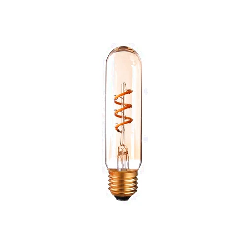 Generic Home Lighting 10pcs AC110V/220V E26 E27 Base Spiral Flexible LED Filament Bulb T30 130mm Tubular Lamp 3W Amber Glass Super Warm 2200K Decorative Lights Dimmable (Size : 3W E26 110V) (3W E27 220V)