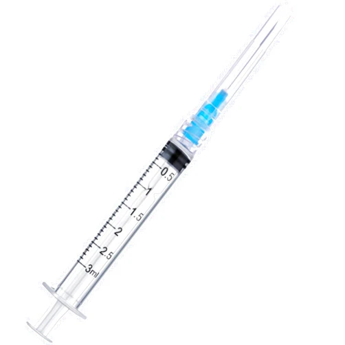 Exlavges 100 Pack Disposable 3ml/cc Lab Syringes with 23Ga 1 Inch Needle Luer Lock, Individually Sealed Packed