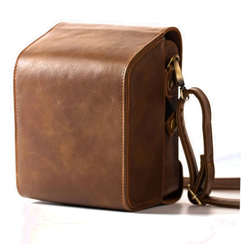 HelloHelio Vintage Camera Bag for Polaroid Onestep+/ Now+ Polaroid Originals Onestep 2 VF/Now I-Type IBluetooth Connected Instant Film Camera (Brown Case)